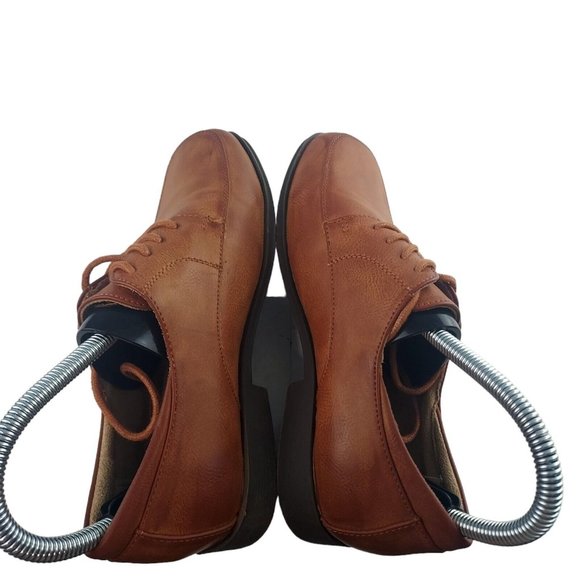 Kenneth Cole Reaction Boys 3 Brown Lace Up Round Toe Oxford Shoes - Picture 5 of 8